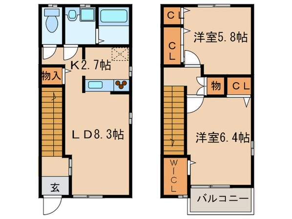 サングロ－ヴ・Ｍ　Ａ棟の物件間取画像